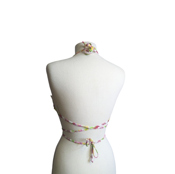 Strawberry/Floral Print Triangle Bikini With Wrap Around Too NWT* Size Small - Picture 7 of 10